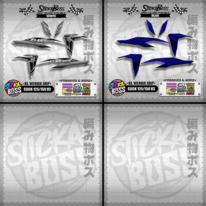 CLICK 125 / 150 V3 DECALS ( EL VERDE JRP )【WITH FREEBIES】