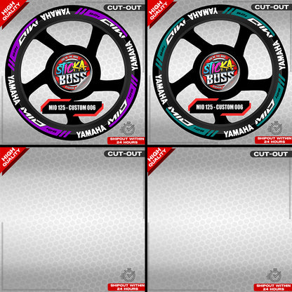 MIO 125  MAG STICKER SET  ( 2 MAGS ) - CUSTOM 006 | VINYL WATERPROOF CUT-OUT DECALS