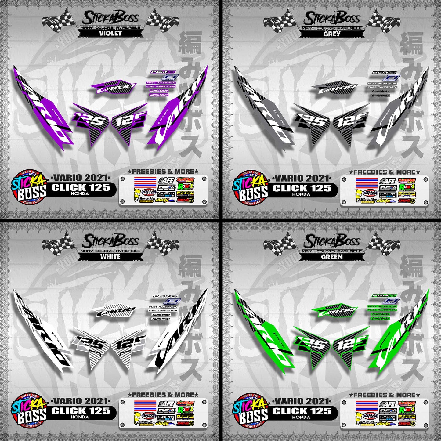 CLICK 125 V2 DECALS ( VARIO 2021 )【WITH FREEBIES】