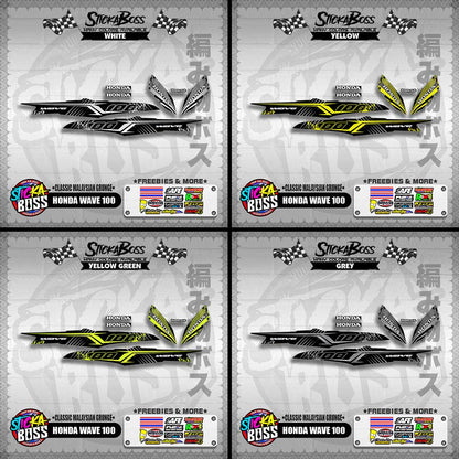 HONDA WAVE 100 DECALS ( CLASSIC MALAYSIAN GRUNGE )【WITH FREEBIES】