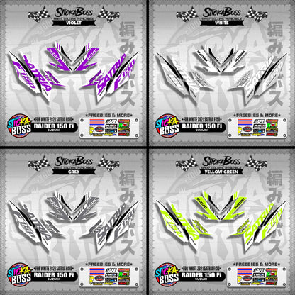 RAIDER 150 Fi DECALS ( FOR WHITE 2021 SATRIA F150 )【WITH FREEBIES】