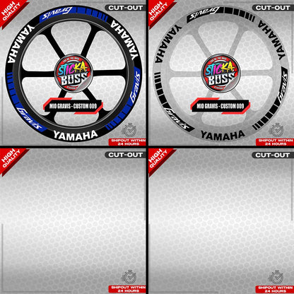MIO GRAVIS MAG STICKER SET ( 2 MAGS ) - CUSTOM 009 | VINYL WATERPROOF CUT-OUT DECALS