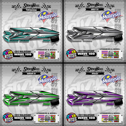 WAVE 100 ( 2017 MALAYSIAN STOCK DECALS )【WITH FREEBIES】