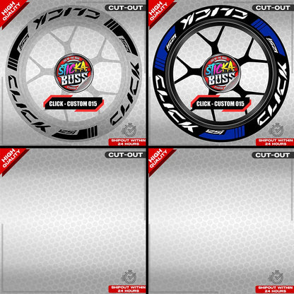 CLICK 125 MAG STICKER SET ( 2 MAGS ) - CUSTOM 015 | VINYL WATERPROOF CUT-OUT DECALS