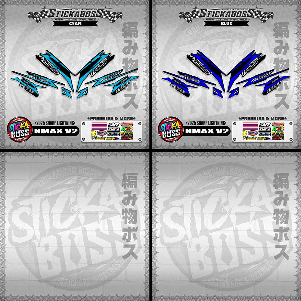 NMAX V2 INDO STICKER DECALS ( 2025 SHARP LIGHTNING )【WITH FREEBIES】