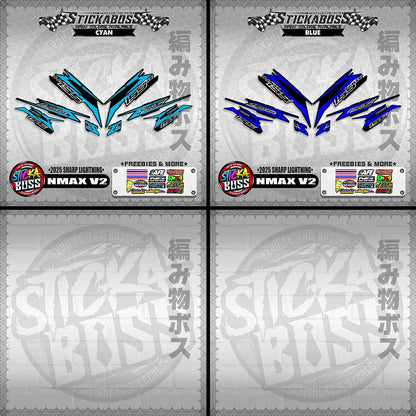 NMAX V2 INDO STICKER DECALS ( 2025 SHARP LIGHTNING )【WITH FREEBIES】