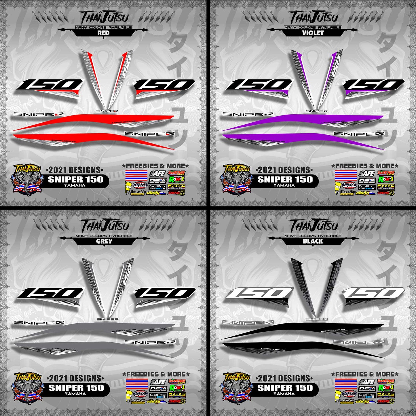 SNIPER 150 DECALS ( 2021 DESIGNS )【WITH FREEBIES】