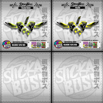 CLICK 125 V3 DECALS ( HAYABUSA JDM )【WITH FREEBIES】
