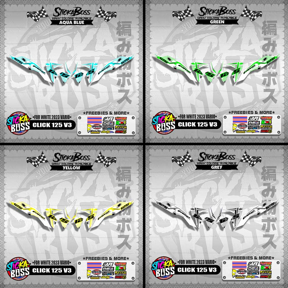 CLICK 125 V3 DECALS ( FOR WHITE 2023 VARIO )【WITH FREEBIES】