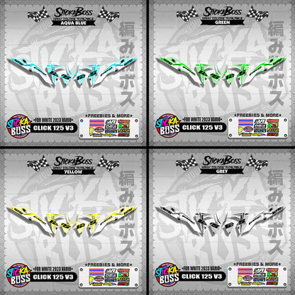 CLICK 125 V3 DECALS ( FOR WHITE 2023 VARIO )【WITH FREEBIES】