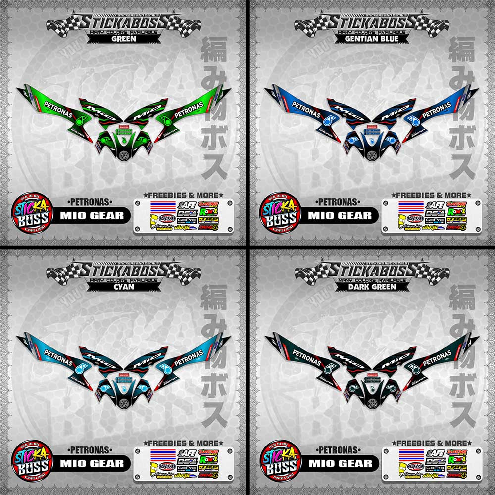 MIO GEAR STICKER DECALS ( PETRONAS )【WITH FREEBIES】