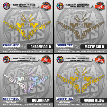 RAIDER 150 FI CUT OUT DECALS ( SATRIA MOVISTAR ) | VINYL WATERPROOF CUT-OUT STICKER DECALS