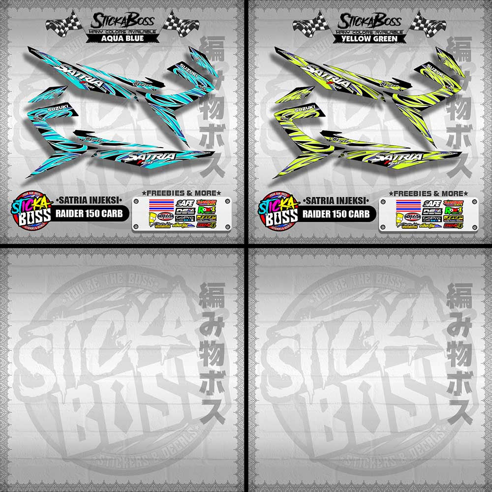 RAIDER 150 CARB DECALS ( SATRIA INJEKSI )【WITH FREEBIES】