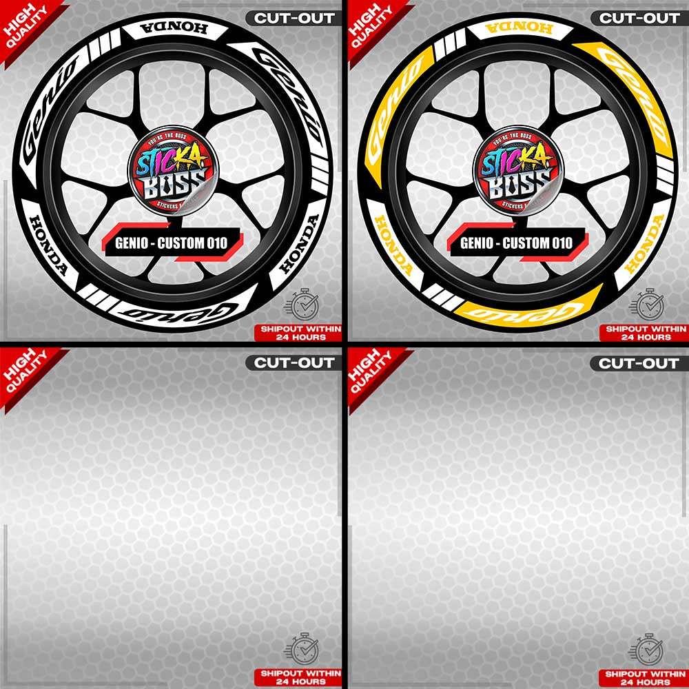 GENIO MAG STICKER SET ( 2 MAGS ) - CUSTOM 010 | VINYL WATERPROOF CUT-OUT DECALS