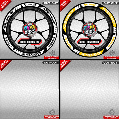 GENIO MAG STICKER SET ( 2 MAGS ) - CUSTOM 010 | VINYL WATERPROOF CUT-OUT DECALS