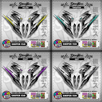 SNIPER 150 DECALS ( Y15ZR FLAME TITANIUM )【WITH FREEBIES】