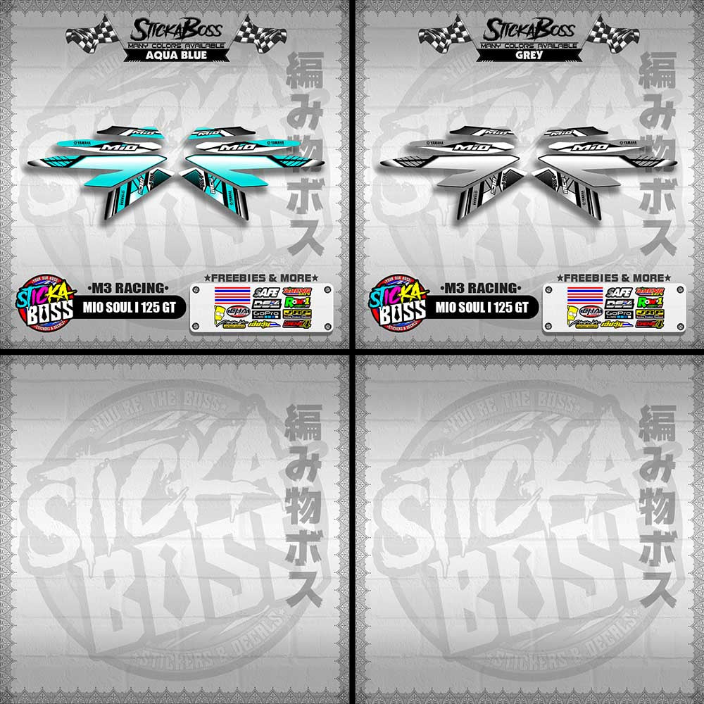 MIO SOUL I 125 GT DECALS ( M3 RACING )【WITH FREEBIES】