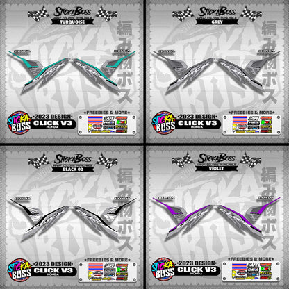 CLICK V3 DECALS ( 2023 DESIGN )【WITH FREEBIES】