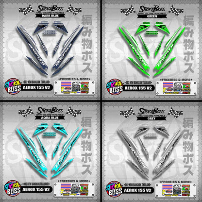 AEROX 155 V2 DECALS ( 002 NEW BANGKOK THAILAND )【WITH FREEBIES】
