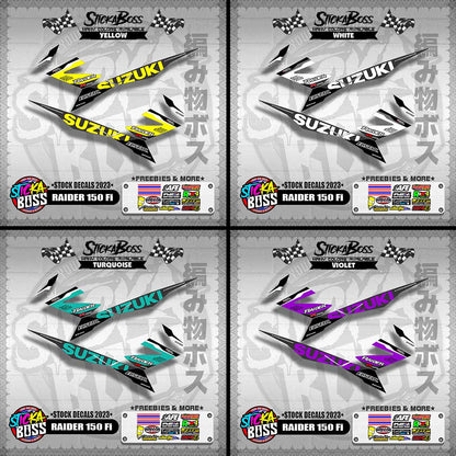 RAIDER 150 Fi ( STOCK DECALS 2023 )【WITH FREEBIES】