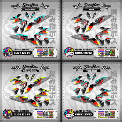 CLICK 125 V3 DECALS ( VARIO REPSOL )【WITH FREEBIES】