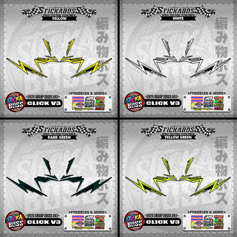 CLICK V3 INDO STICKER DECALS ( 2025 SHARP EDGES 002 )【WITH FREEBIES】