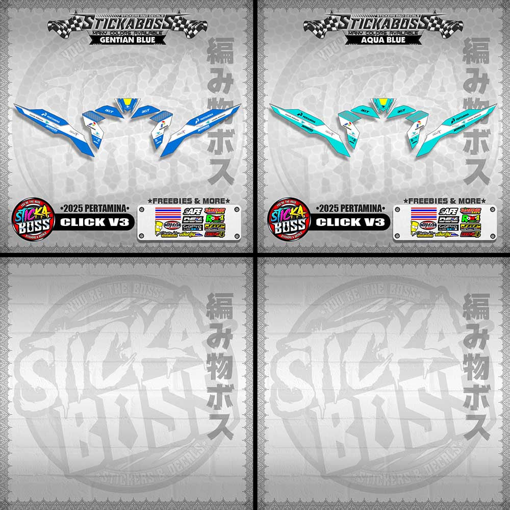 CLICK V3 STICKER DECALS ( 2025 PERTAMINA )【WITH FREEBIES】