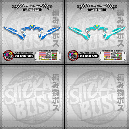 CLICK V3 STICKER DECALS ( 2025 PERTAMINA )【WITH FREEBIES】