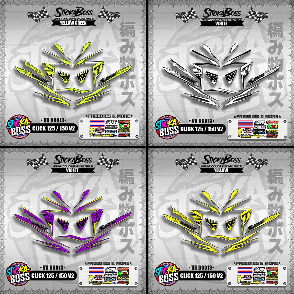 CLICK 125 / 150 V2 DECALS ( VR D0013 )【WITH FREEBIES】