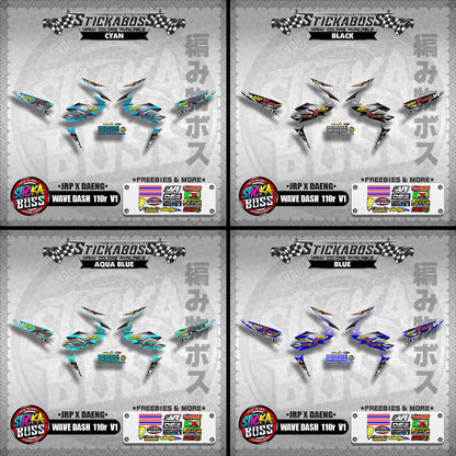 Honda Wave Dash 110r v1【 JRP X DAENG DECALS 】 (Rusi Swish Mono)