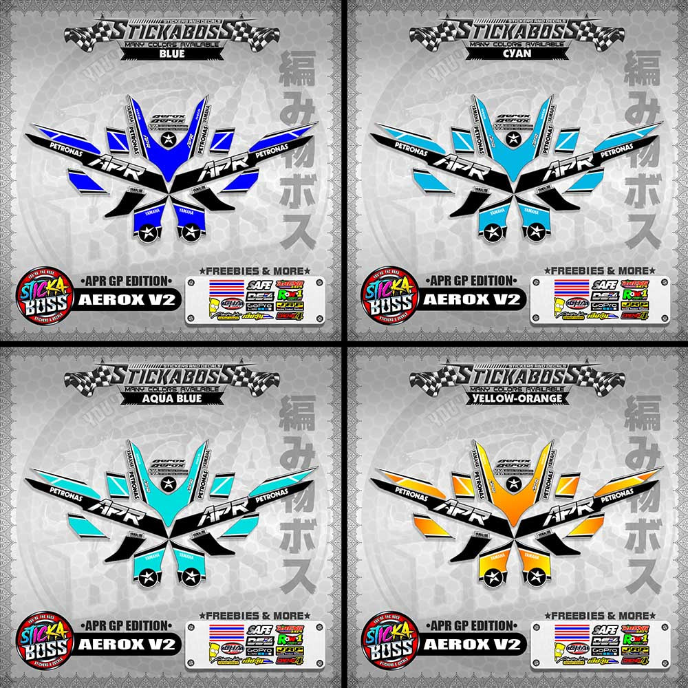 AEROX V2 STICKER DECALS ( APR GP EDITION )【WITH FREEBIES】