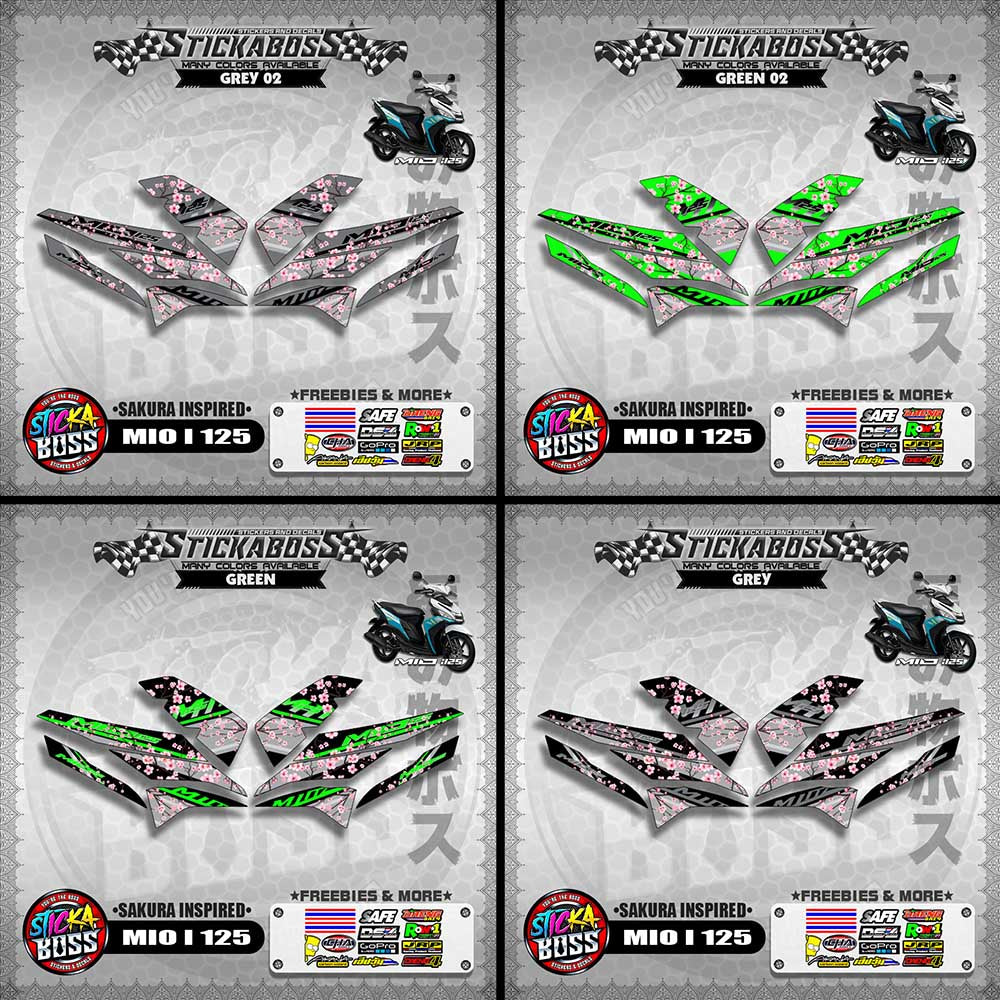 MIO I 125 STICKER DECALS ( SAKURA INSPIRED )【WITH FREEBIES】