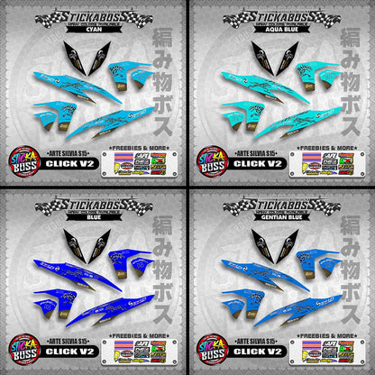 CLICK V2 STICKER DECALS ( ARTE SILVIA S15 )【WITH FREEBIES】