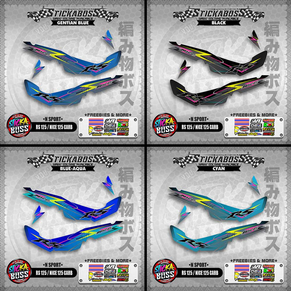 RS 125 NICE / 125 CARB STICKER DECALS ( N SPORT )【WITH FREEBIES】