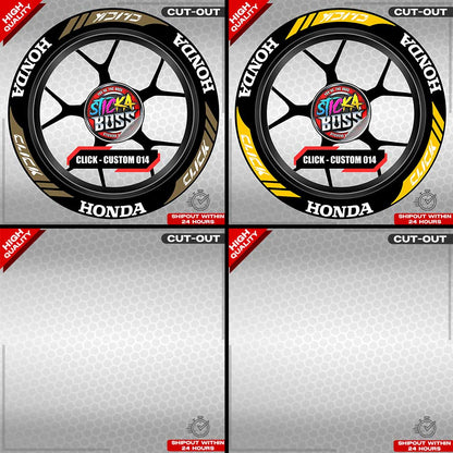 CLICK 125 / 150 / 160 MAG STICKER SET  ( 2 MAGS ) - CUSTOM 014 | VINYL WATERPROOF CUT-OUT DECALS