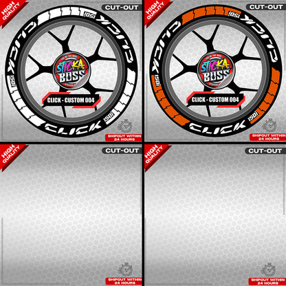 CLICK 150 MAGS STICKER SET  ( 2 MAGS ) - CUSTOM 004 | VINYL WATERPROOF CUT-OUT DECALS