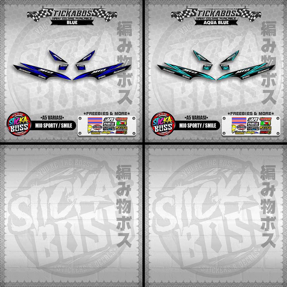 MIO SPORTY / SMILE INDO STICKER DECALS ( A5 VARIASI )【WITH FREEBIES】