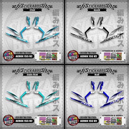 AEROX 155 V2 STICKER DECALS ( 2024 NEW THAI STOCK )【WITH FREEBIES】