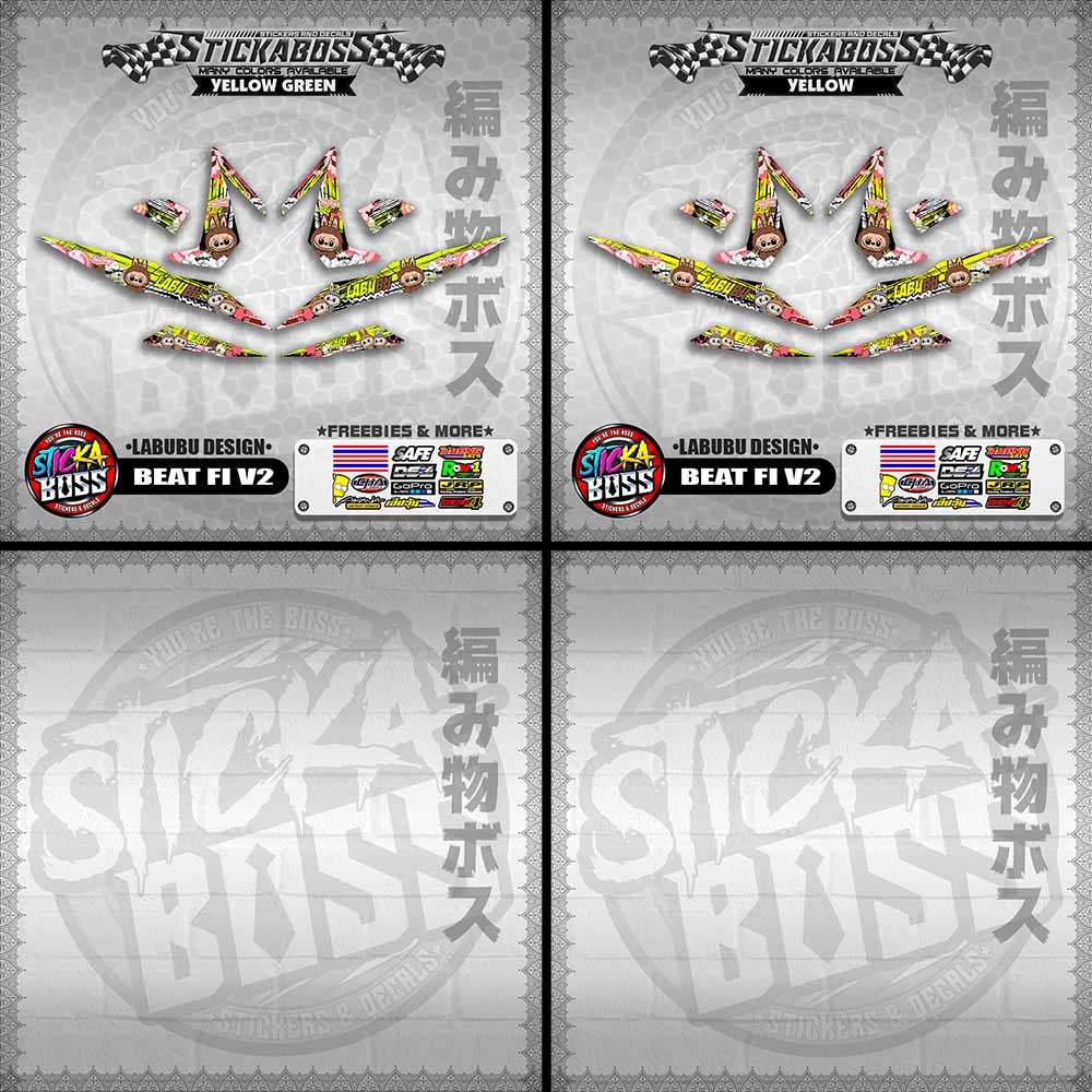 BEAT FI V2 STICKER DECALS ( LABUBU DESIGN )【WITH FREEBIES】