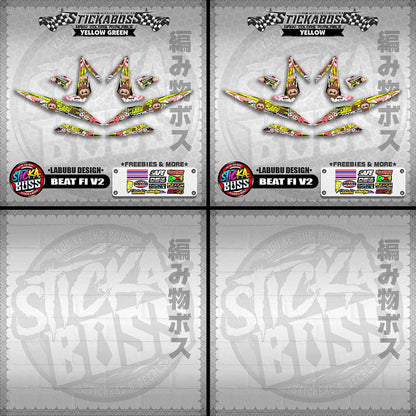 BEAT FI V2 STICKER DECALS ( LABUBU DESIGN )【WITH FREEBIES】