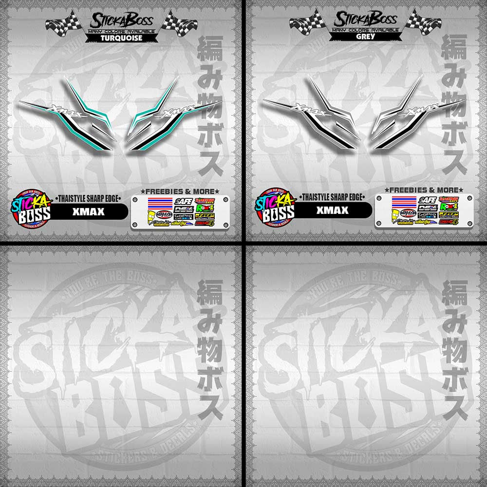 XMAX DECALS ( THAISTYLE SHARP EDGE )【WITH FREEBIES】
