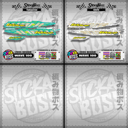 WAVE 100 STOCK DECALS ( 2006 DESIGN )【WITH FREEBIES】