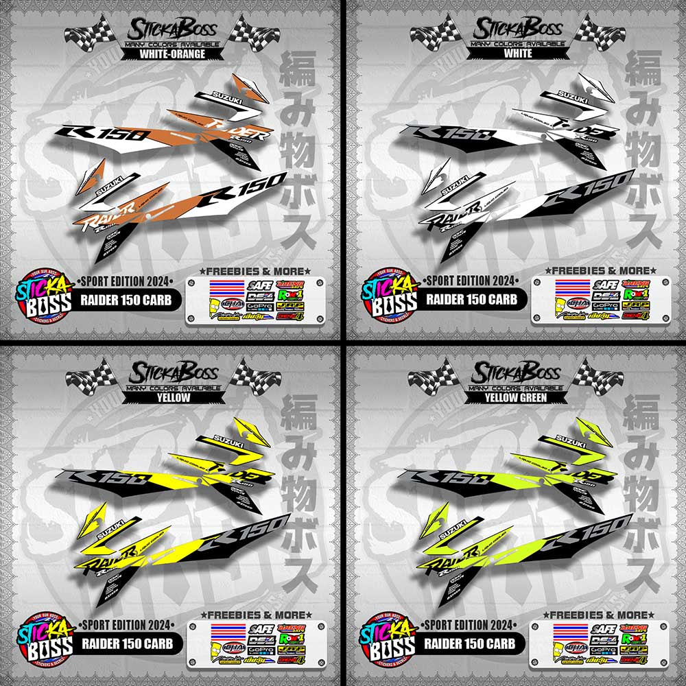 RAIDER 150 CARB DECALS ( SPORT EDITION 2024 )【WITH FREEBIES】