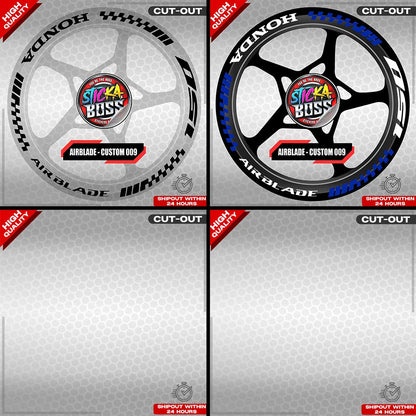 AIRBLADE 150 / 160 MAG STICKER SET ( 2 MAGS ) - CUSTOM 009 | VINYL WATERPROOF CUT-OUT DECALS
