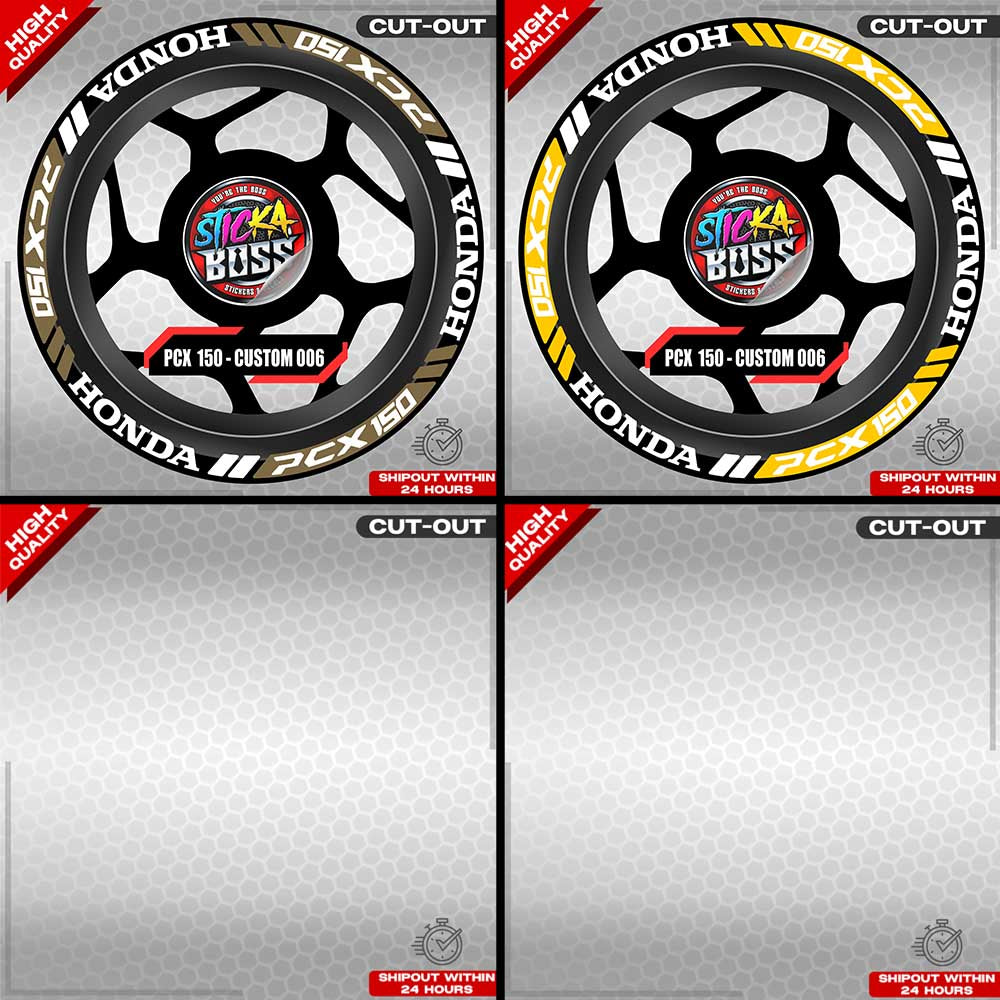 PCX 150 MAG STICKER SET ( 2 MAGS ) - CUSTOM 006 | VINYL WATERPROOF CUT-OUT DECALS