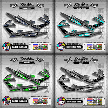 RAIDER 150 CARB DECALS ( 001 CUSTOM SATRIA F150 )【WITH FREEBIES】