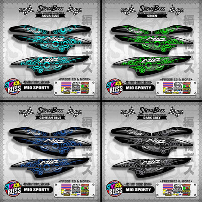 MIO SPORTY DECALS ( ABSTRACT CIRCLES DESIGN )【WITH FREEBIES】