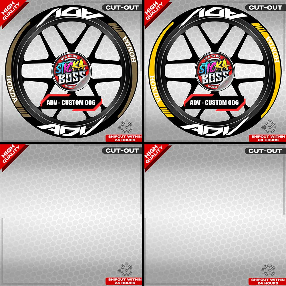 ADV 150 / 160 MAG STICKER SET ( 2 MAGS ) - CUSTOM 006 | VINYL WATERPROOF CUT-OUT DECALS