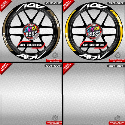 ADV 150 / 160 MAG STICKER SET ( 2 MAGS ) - CUSTOM 006 | VINYL WATERPROOF CUT-OUT DECALS