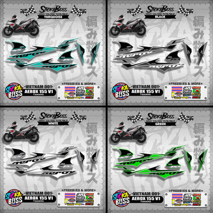 AEROX 155 V1 DECALS ( VIETNAM 001 )【WITH FREEBIES】